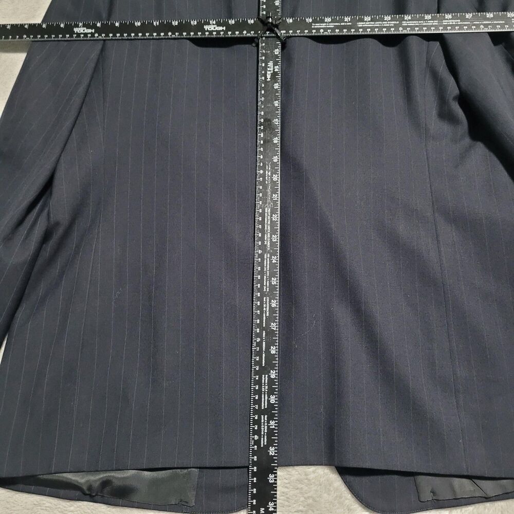 Brooks Brothers Suit Jacket Mens 44R Blue Pinstripe Wool 2 Button Brooksease USA - Picture 14 of 15